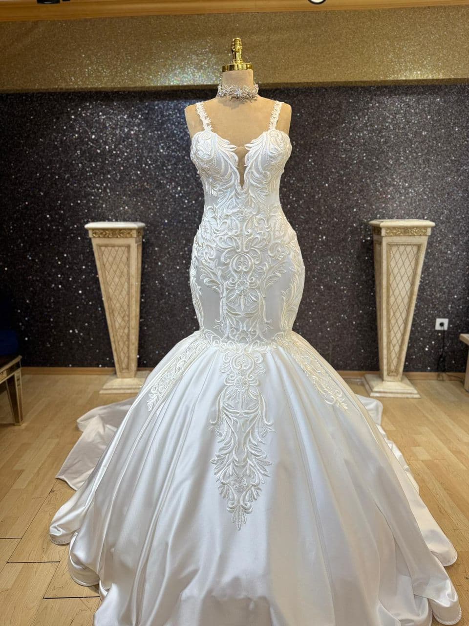 Bridal gown detail